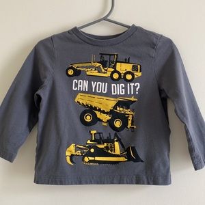 *EUC* The Children’s Place Construction Truck Long Sleeve Graphic Tee